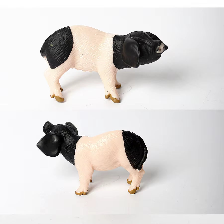 Simulated Wild Boar Pig Model Farm Animal Pig Family Set Figurines Action Figure Educational Toys for Kids Home Decor