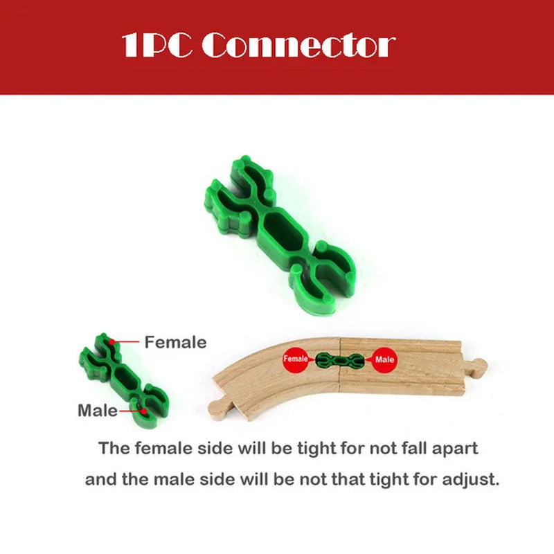 New Wooden Train Track Beech Wooden Railway Tracks Accessories Fit for All Brands Wood Tracks Educational Toys for Kids Gift
