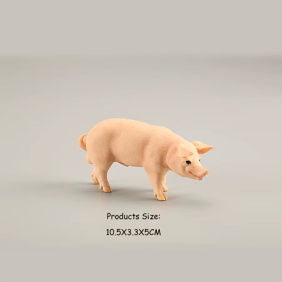 Simulated Wild Boar Pig Model Farm Animal Pig Family Set Figurines Action Figure Educational Toys for Kids Home Decor