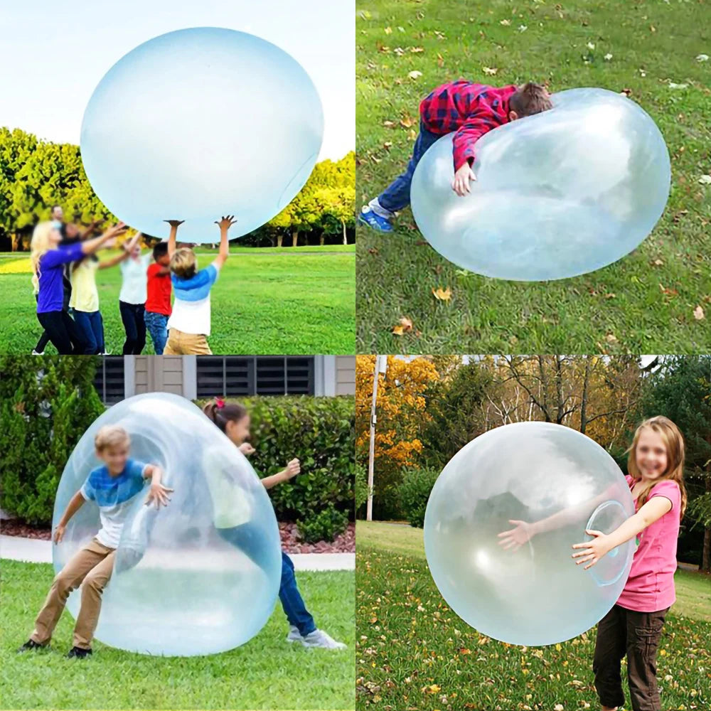 Kids Blow up Balloon Toy Children Outdoor Soft Air Water Filled Bubble Ball Fun Party Game Summer Gift Inflatable Elastic Ball