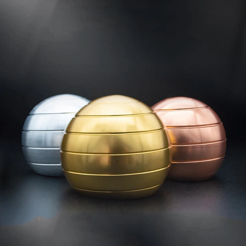 Adult Desktop Stress Relief Metal Toy Aluminum Alloy Decompression Hypnosis Rotary Gyro Fingertip Toy Kinetic round Spinner Gift
