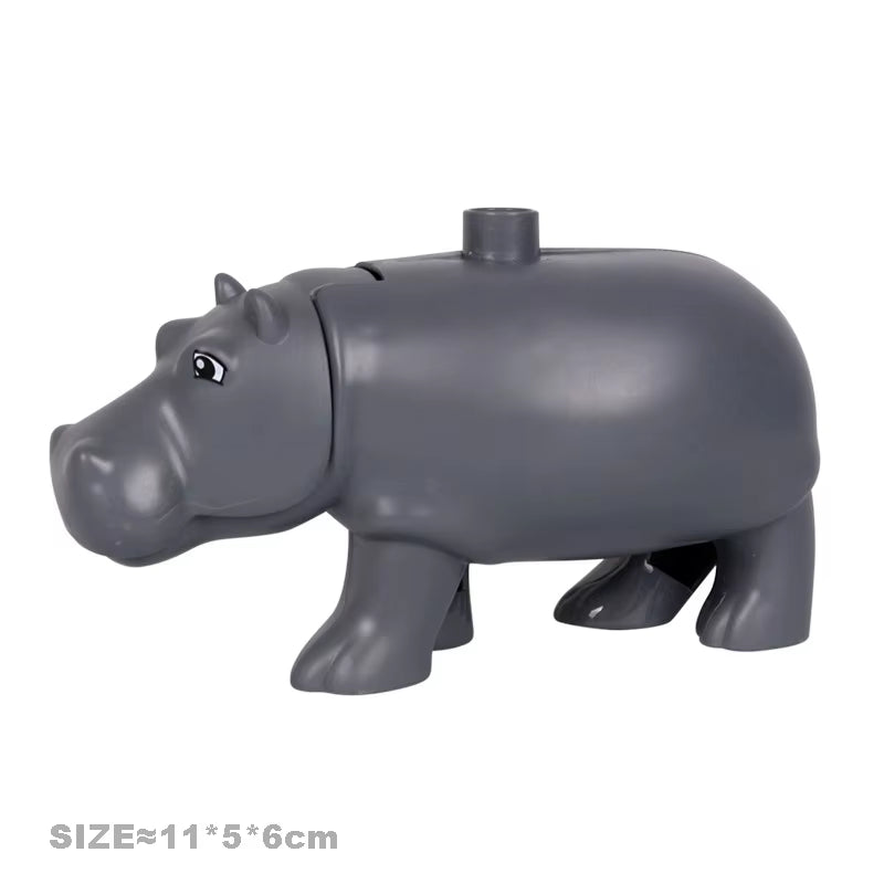 Big Size Building Blocks Cat Dog Pig Rabbit Model Accessories Compatible Bricks Farm Animals Set Assemble Education Toys for Kid