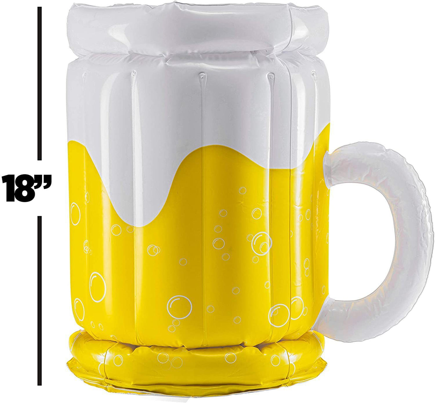 Large Inflatable Beer Mug Cooler Pool Float Drink Cooler for Adults Parties 2 In1 Drink Floatie and Party Supplies Great Toy for Beach Pool and Jacuzzi