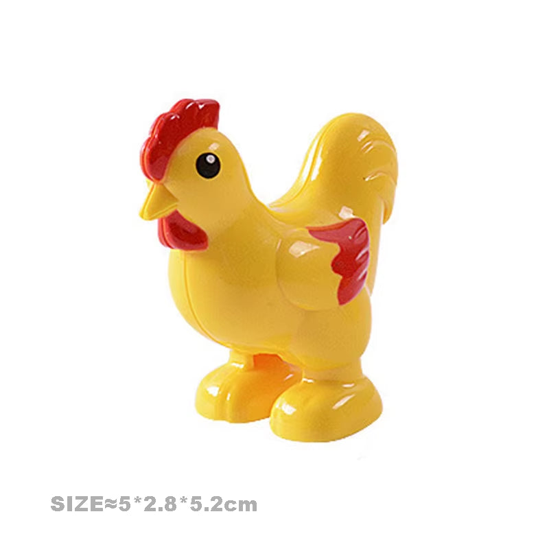 Big Size Building Blocks Cat Dog Pig Rabbit Model Accessories Compatible Bricks Farm Animals Set Assemble Education Toys for Kid
