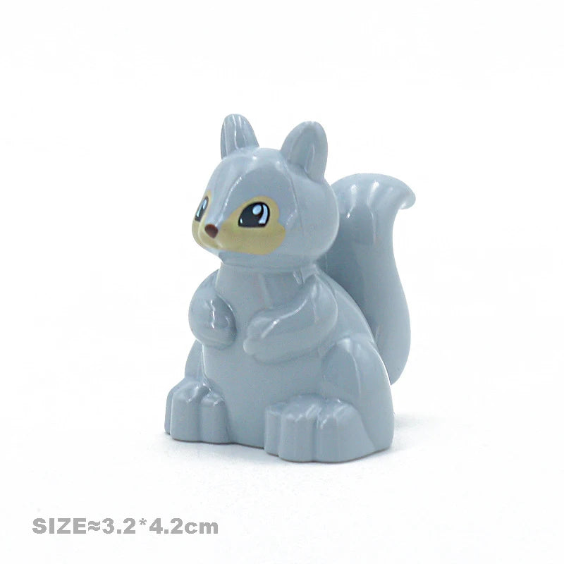 Big Size Building Blocks Cat Dog Pig Rabbit Model Accessories Compatible Bricks Farm Animals Set Assemble Education Toys for Kid