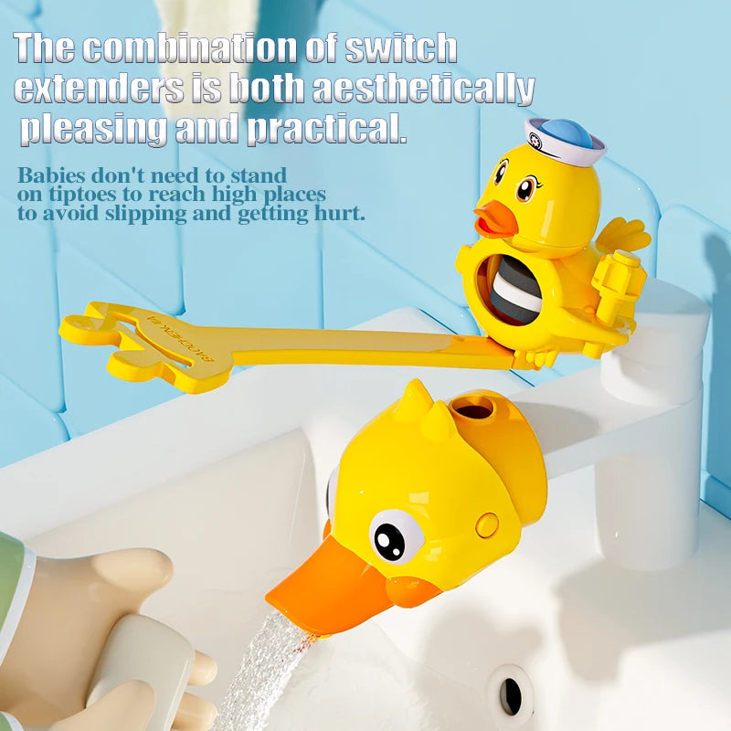 Children Cartoon Faucet Extender Bath Toys Kids Hand Washing in Bathroom Sink Accessories Baby Toys for Bathroom Water-Saving