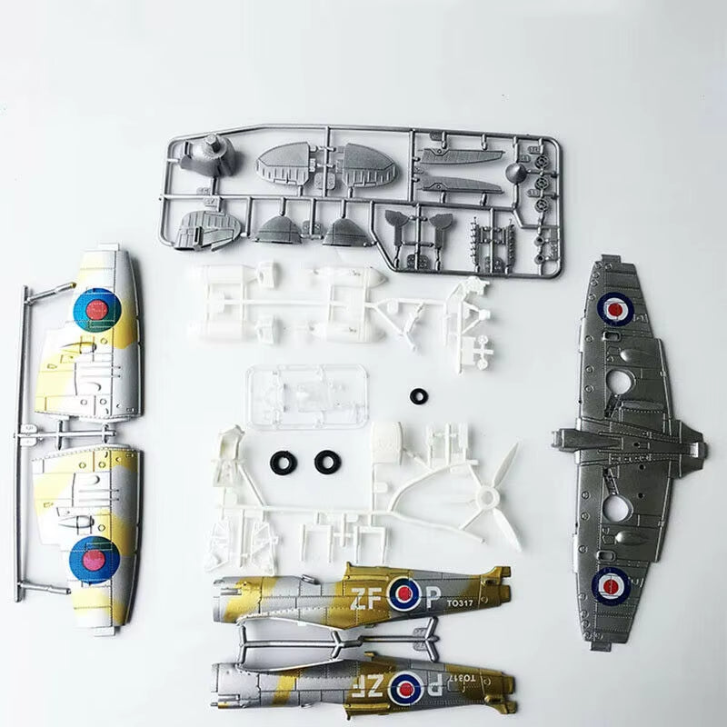 1：48 Britain Spitfire Hurricane F4U Corsair Assemble Fighter Aeroplane Model Combat Airplane Aircraft