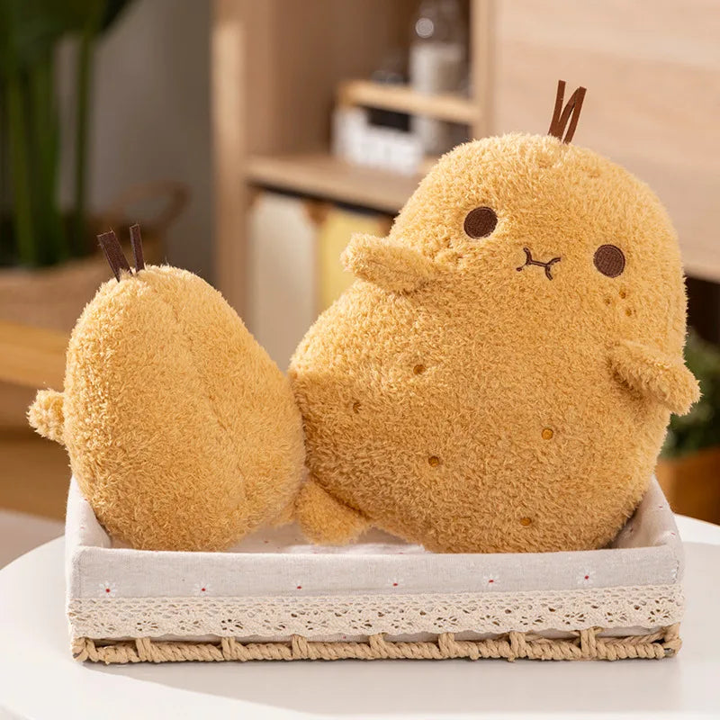 Kawaii Vegetable Potato Plush Pillow New Yellow with Expression Potato Soft Plush Toy Adornment Bedroom Gift for Boys and Girls
