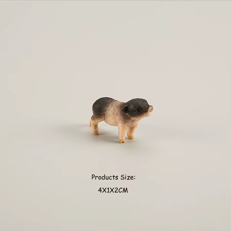 Simulated Wild Boar Pig Model Farm Animal Pig Family Set Figurines Action Figure Educational Toys for Kids Home Decor