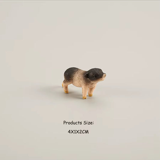 Simulated Wild Boar Pig Model Farm Animal Pig Family Set Figurines Action Figure Educational Toys for Kids Home Decor