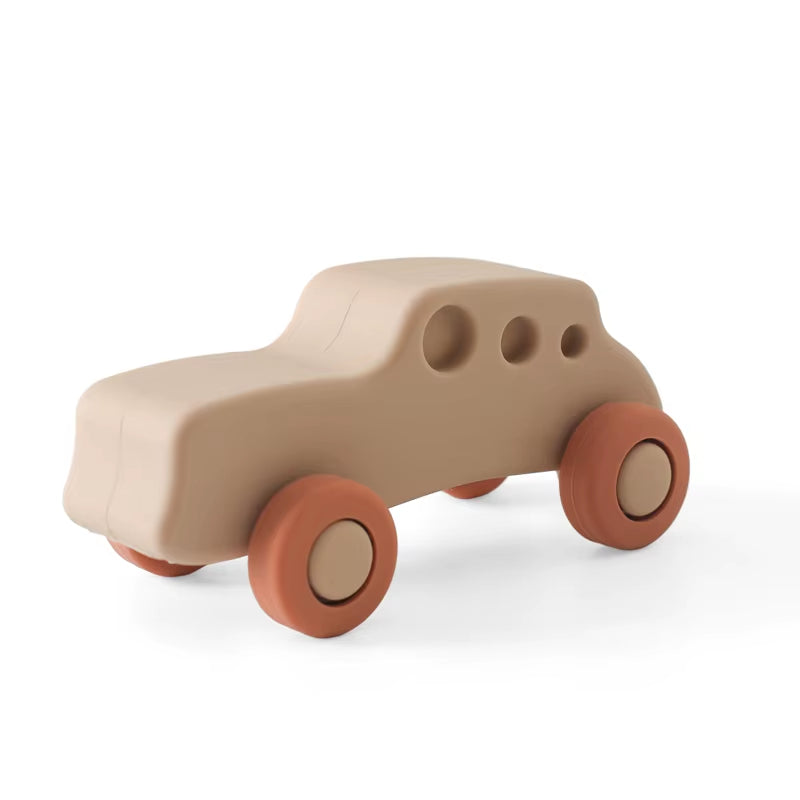 Baby Silicone Car Toys Montessori Baby Things Silicone Baby Teether Toy Car 0 12 Months Newborn Educational Toy Silicone Blocks