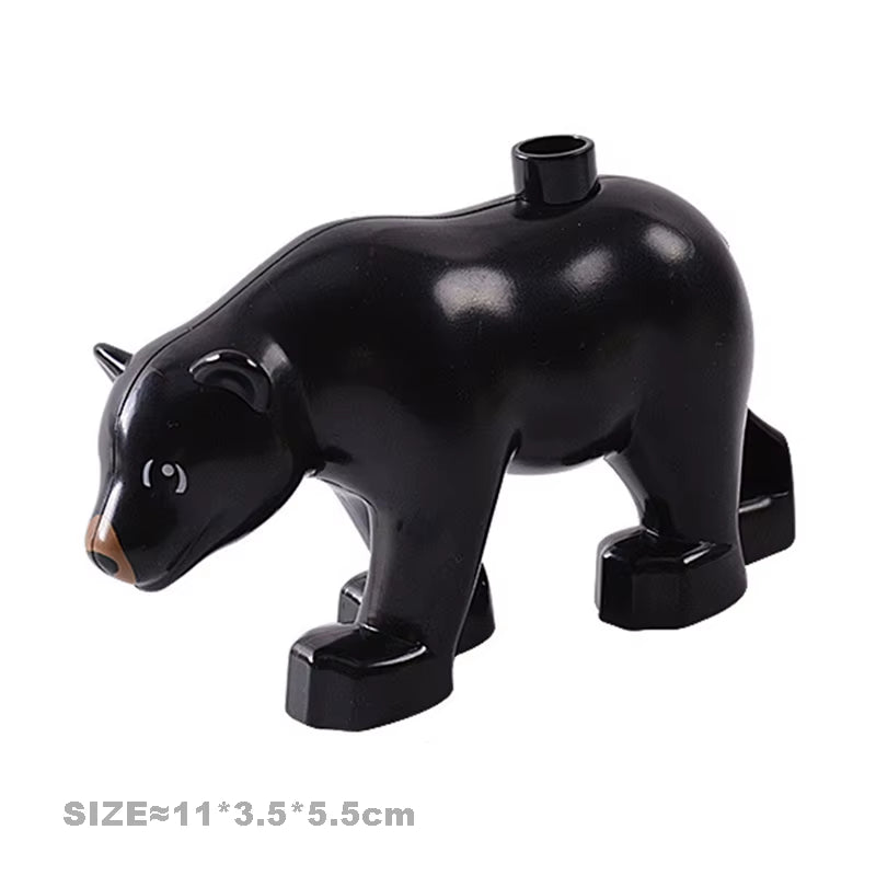 Big Size Building Blocks Cat Dog Pig Rabbit Model Accessories Compatible Bricks Farm Animals Set Assemble Education Toys for Kid