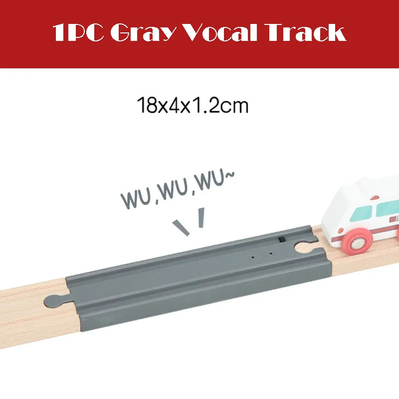 New Wooden Train Track Beech Wooden Railway Tracks Accessories Fit for All Brands Wood Tracks Educational Toys for Kids Gift