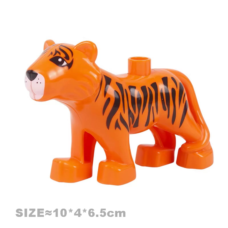 Big Size Building Blocks Cat Dog Pig Rabbit Model Accessories Compatible Bricks Farm Animals Set Assemble Education Toys for Kid