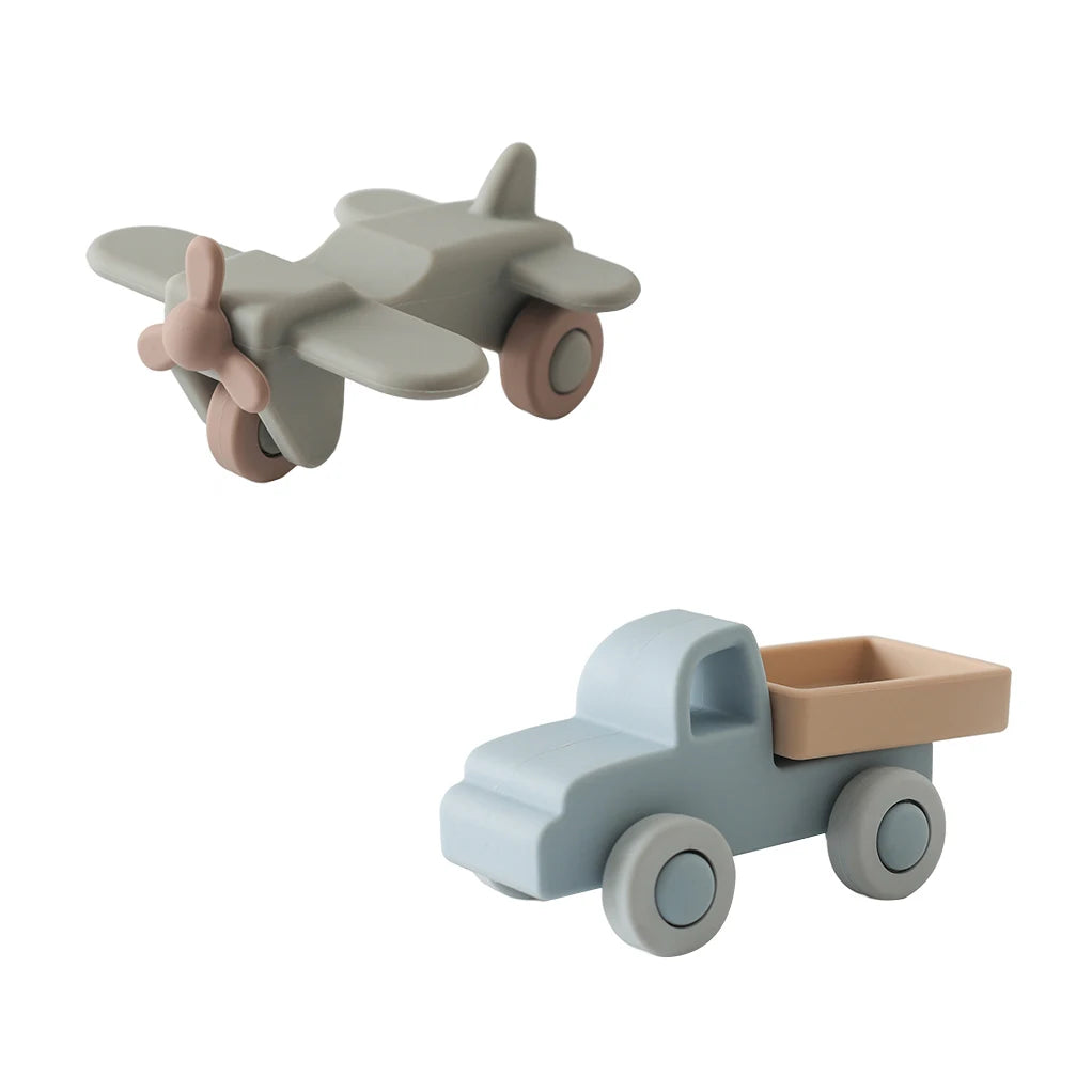 Baby Silicone Car Toys Montessori Baby Things Silicone Baby Teether Toy Car 0 12 Months Newborn Educational Toy Silicone Blocks