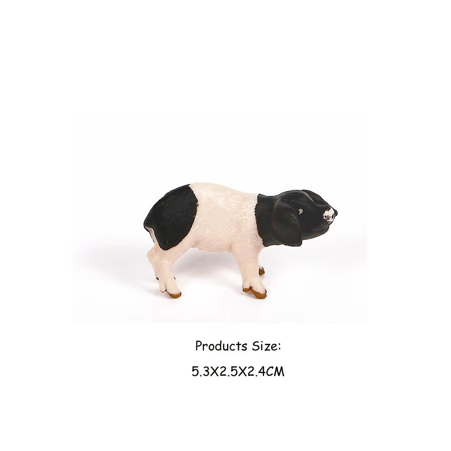 Simulated Wild Boar Pig Model Farm Animal Pig Family Set Figurines Action Figure Educational Toys for Kids Home Decor