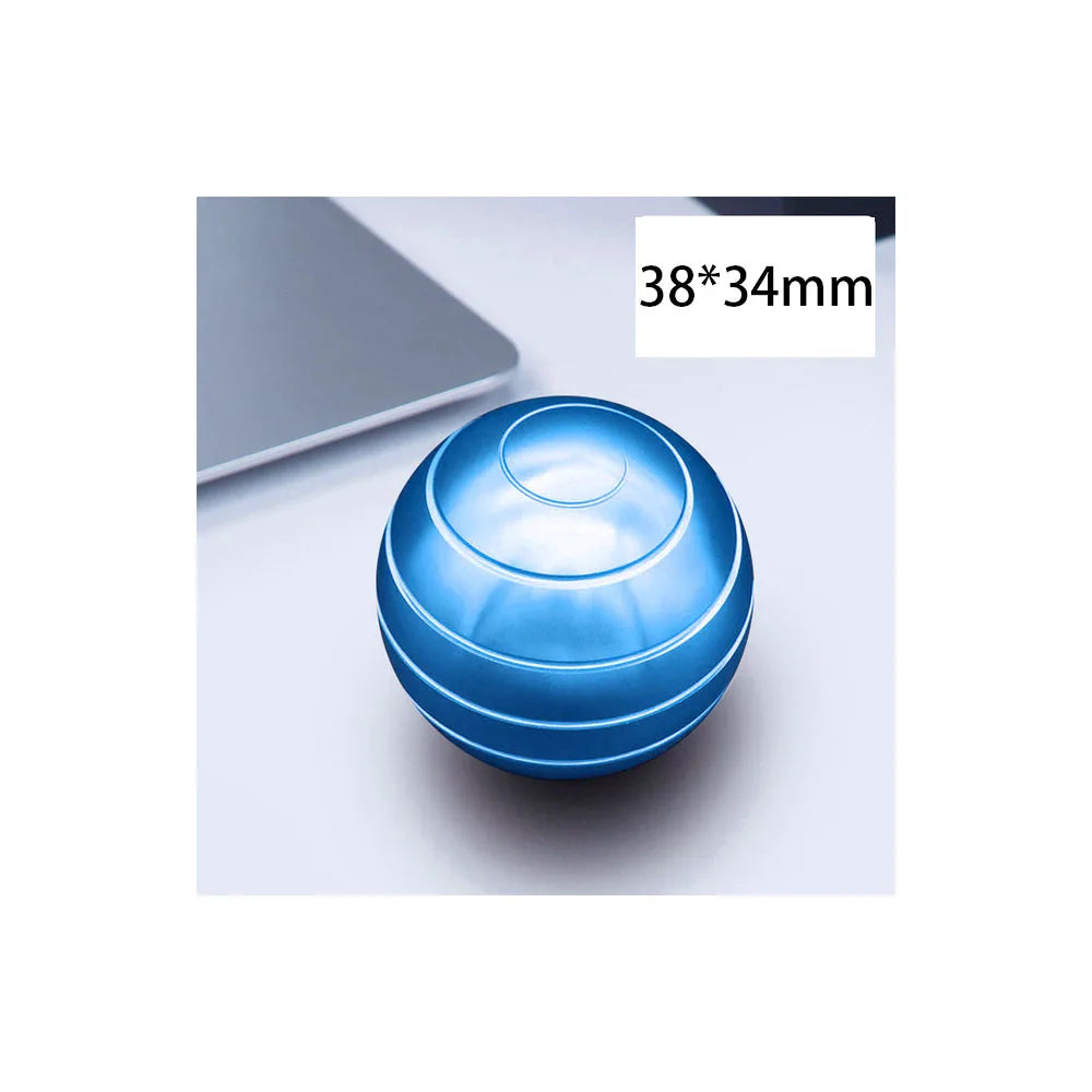 Adult Desktop Stress Relief Metal Toy Aluminum Alloy Decompression Hypnosis Rotary Gyro Fingertip Toy Kinetic round Spinner Gift