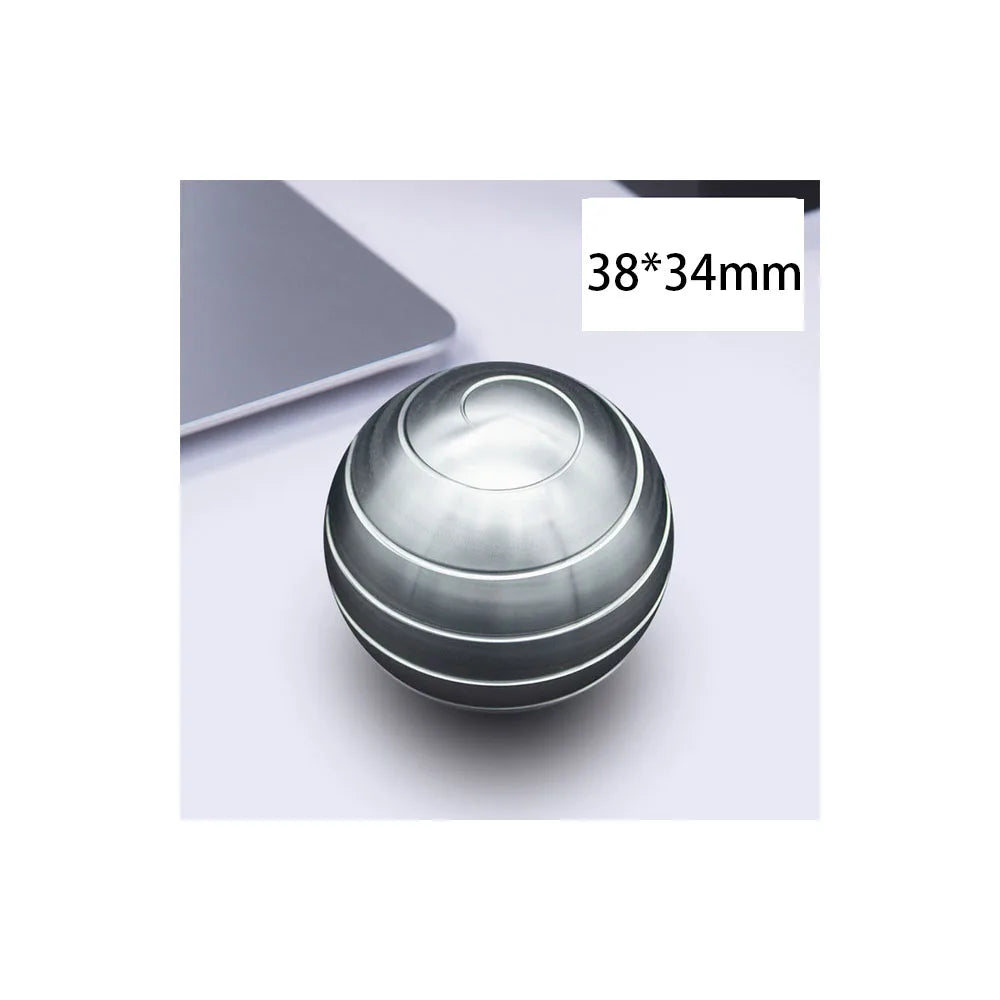 Adult Desktop Stress Relief Metal Toy Aluminum Alloy Decompression Hypnosis Rotary Gyro Fingertip Toy Kinetic round Spinner Gift