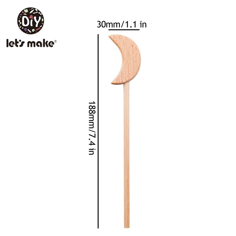 Wooden Star Wands Blank Natural Wood Magic Wands for DIY Crafts Princess Fairy Wand for Kids Party Favors Painting & Decorating