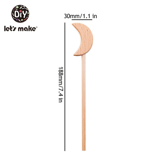 Wooden Star Wands Blank Natural Wood Magic Wands for DIY Crafts Princess Fairy Wand for Kids Party Favors Painting & Decorating