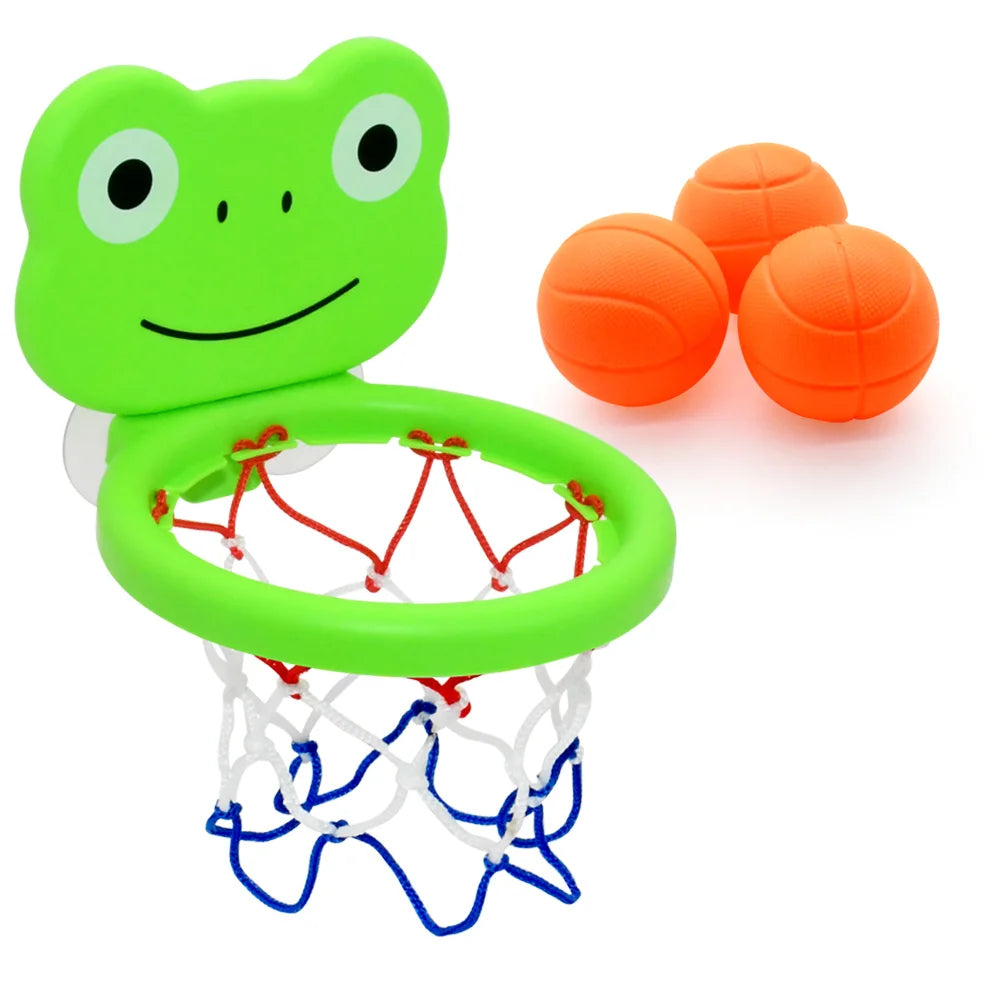 Baby Bath Toys Suction Cup Shooting Basketball Hoop with 3 Ball Bathroom Bathtub Shower Kid Play Water Game for Children